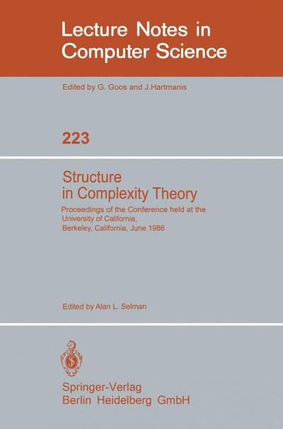 Structure in Complexity Theory