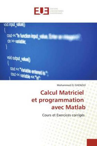 Calcul Matriciel et programmation avec Matlab