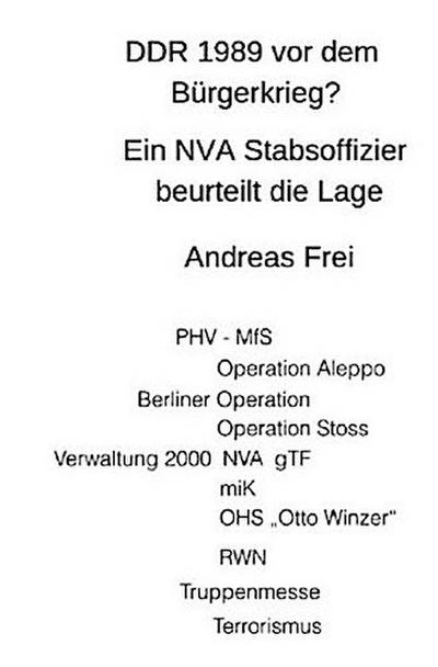 DDR1989 vor dem Bürgerkrieg?