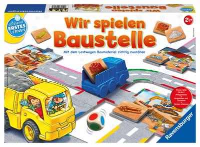 Ravensburger 24726 - Wir spielen Baustelle - Bau-und Zuordnungsspiel für die Kleinen - Spiel für Kinder ab 2 Jahren, Spielend erstes Lernen für 1-2 Spieler
