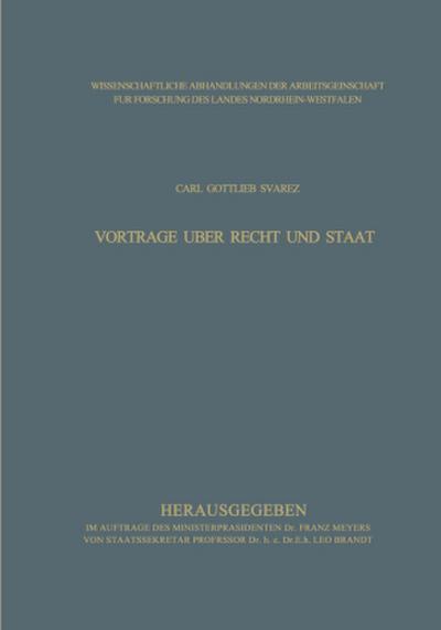 Vorträge über Recht und Staat