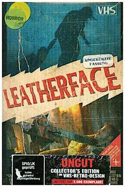 Leatherface, 1 Blu-ray + 1 DVD (Limited Collector’s Edition im VHS-Design, Uncut)
