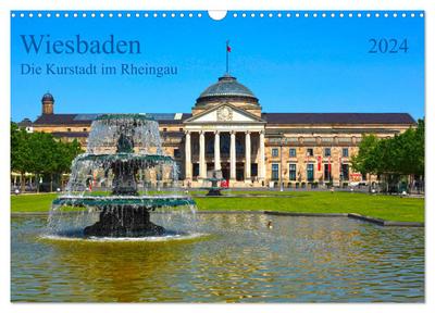 Wiesbaden Die Kurstadt im Rheingau (Wandkalender 2024 DIN A3 quer), CALVENDO Monatskalender