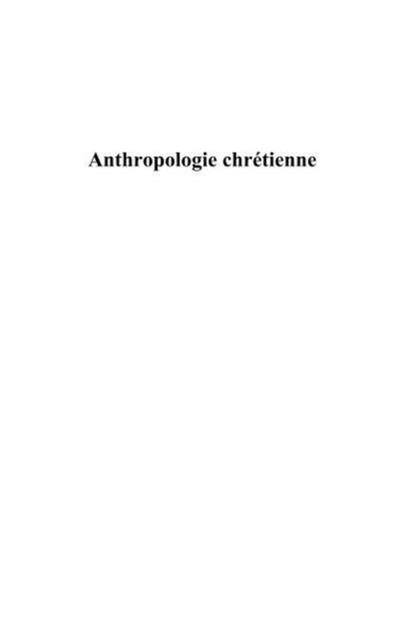 Anthropologie chretienne
