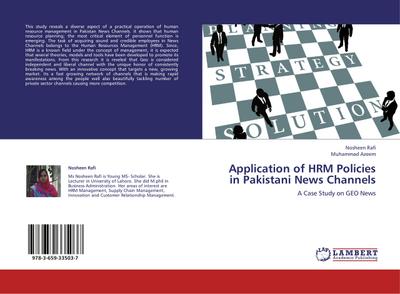 Application of HRM Policies in Pakistani News Channels
