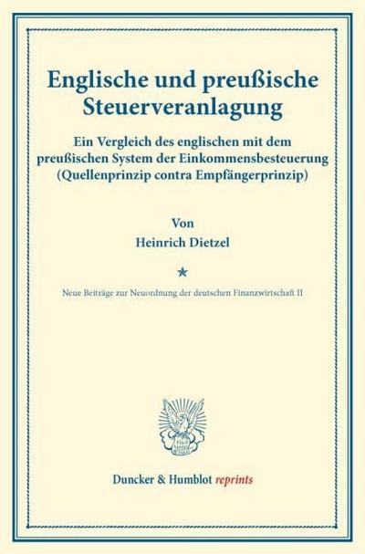 Englische und preußische Steuerveranlagung.
