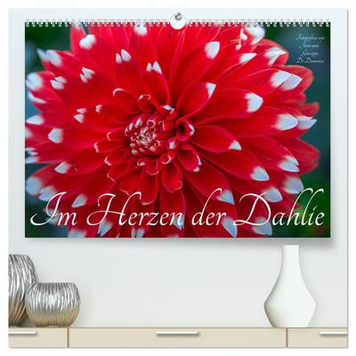 Im Herzen der Dahlie (hochwertiger Premium Wandkalender 2024 DIN A2 quer), Kunstdruck in Hochglanz