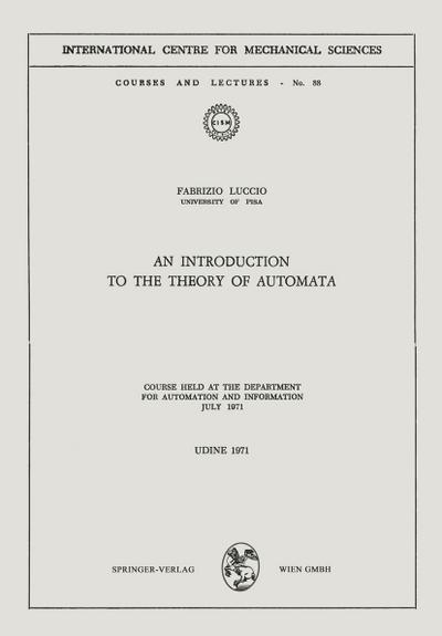 An Introduction to the Theory of Automata