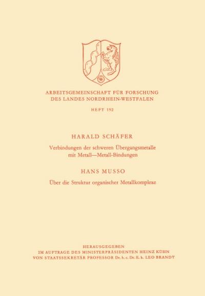 Verbindungen der schweren Übergangsmetalle mit Metall-Metall-Bindungen. Über die Struktur organischer Metallkomplexe