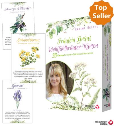 Fräulein Grüns Wohlfühlkräuter-Karten, m. 1 Buch, m. 1 Beilage