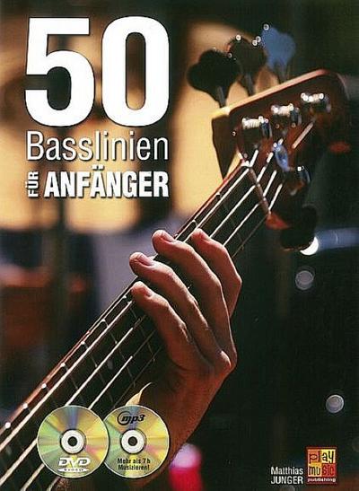50 Basslinien für Anfänger - Bass Gitarre (Buch/CD/DVD)
