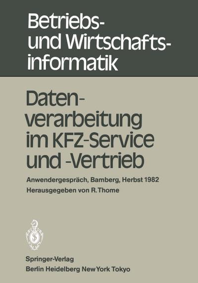 Datenverarbeitung im KFZ-Service und -Vertrieb