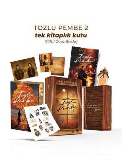 Tozlu Pembe 2 Yan Boyamali, Tek Kitapli Kutu, Ciltli