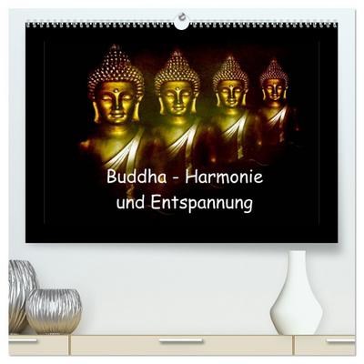 Buddha - Harmonie und Entspannung (hochwertiger Premium Wandkalender 2026 DIN A2 quer), Kunstdruck in Hochglanz