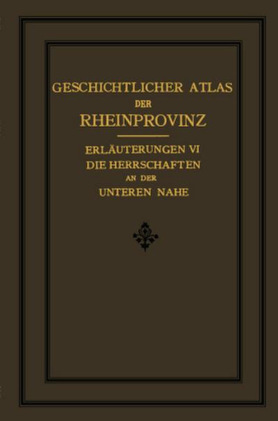 Die Herrschaften des Unteren Nahegebietes