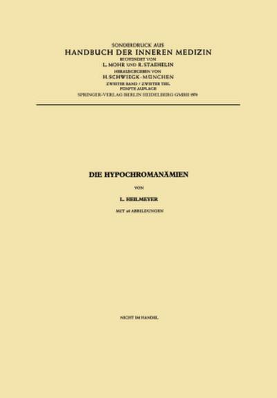 Die Hypochromanämien