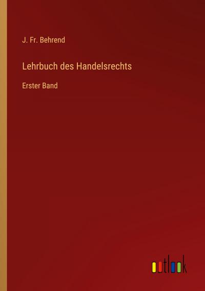 Lehrbuch des Handelsrechts