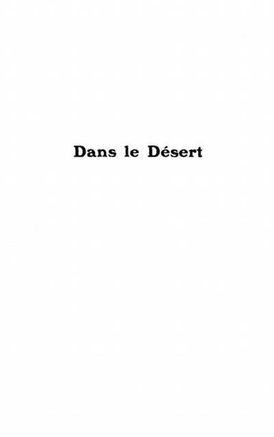 Dans le desert