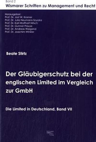 Der Gläubigerschutz bei der englischen Limited im Vergleich zur GmbH