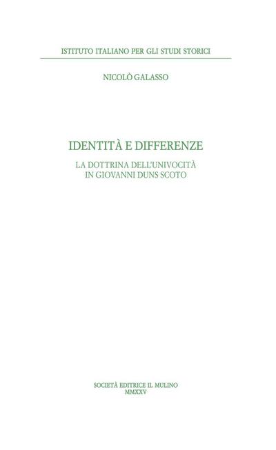 Identità e differenze. La dottrina dell’univocità di Giovanni Duns Scoto