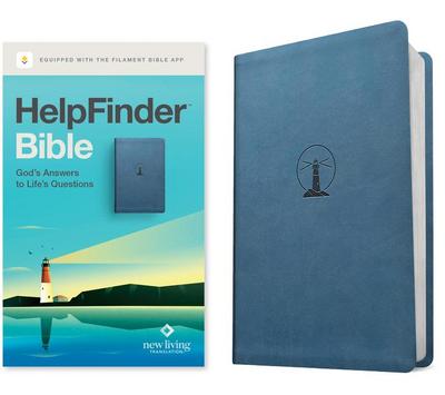 Helpfinder Bible Nlt, Filament Enabled (Leatherlike, Harbor Blue, Red Letter)