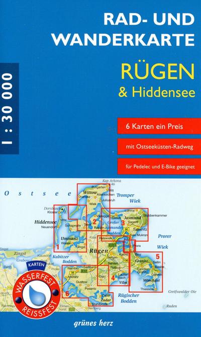 Rad- und Wanderkarten-Set Rügen & Hiddensee