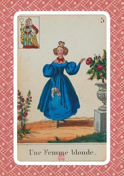 Carnet Ligné Cartomancie, Femme Blonde, 18e Siècle