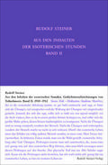 Aus den Inhalten der esoterischen Stunden II: 1910-1912