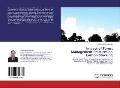 Impact of Forest Management Practices on Carbon Stocking
