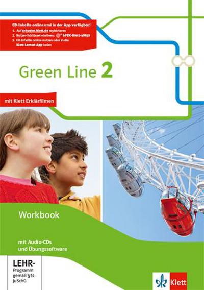 Green Line 2. Workbook mit Audios und Übungssoftware Klasse 6