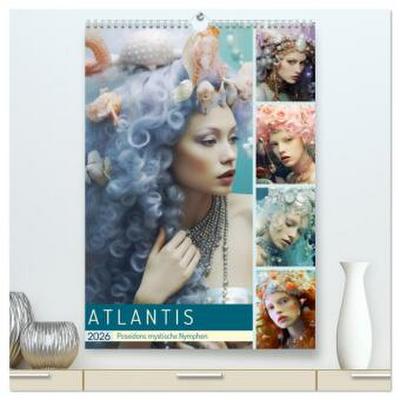 Atlantis. Poseidons mystische Nymphen (hochwertiger Premium Wandkalender 2026 DIN A2 hoch), Kunstdruck in Hochglanz