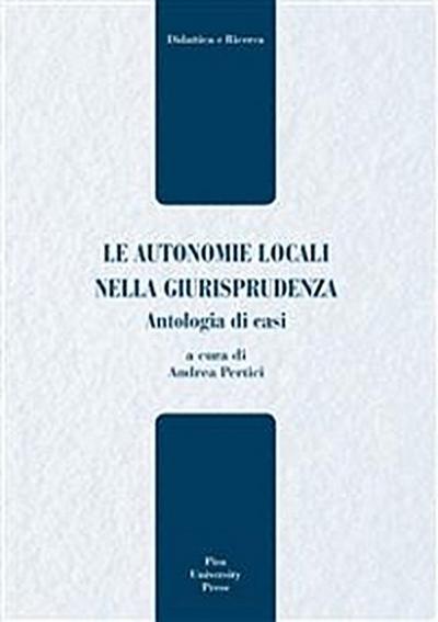 Le autonomie locali nella giurisprudenza