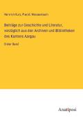 Beiträge zur Geschichte und Literatur, vorzüglich 