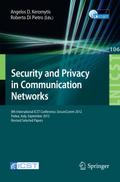 Security and Privacy in Communication Networks