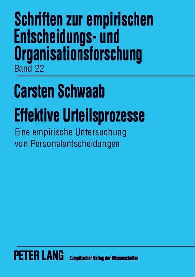 Effektive Urteilsprozesse