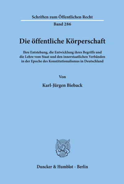 Die öffentliche Körperschaft.