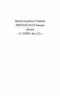 Durant la guerre d’algerie, protestants