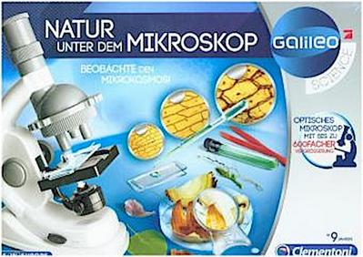 Clementoni 69804 - Natur unter dem Mikroskop, Galileo Experimentierkasten