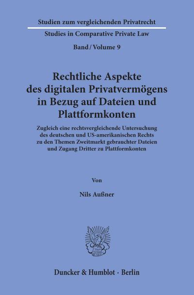 Rechtliche Aspekte des digitalen Privatvermögens in Bezug auf Dateien und Plattformkonten.