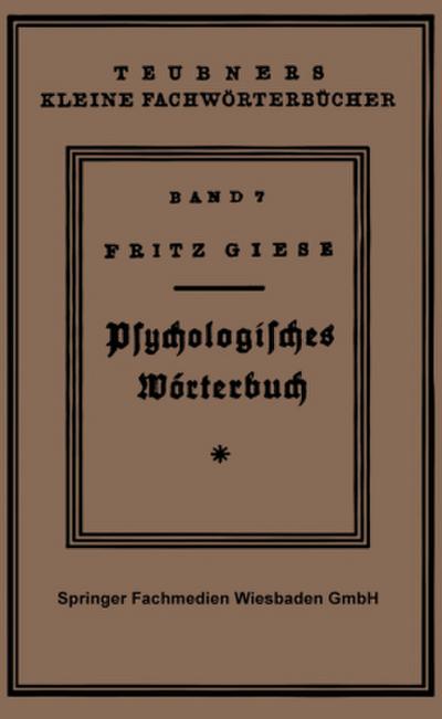 Psÿchologisches Wörterbuch