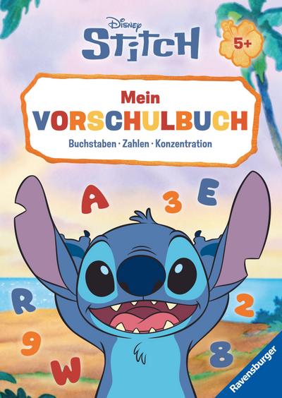 Disney Stitch - Mein Vorschulbuch: Buchstaben, Zahlen, Konzentration