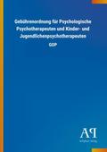 Gebührenordnung für Psychologische Psychotherapeut