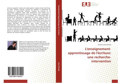 L’enseignement-apprentissage de l’écriture: une recherche-intervention