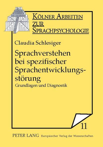 Sprachverstehen bei spezifischer Sprachentwicklungsstörung