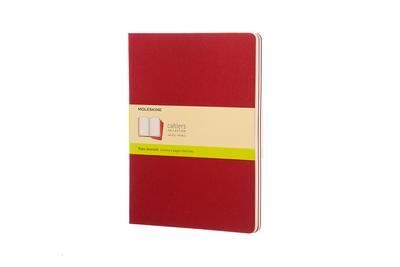 Moleskine Cahier Pocket Plain Red Cover XL. 3er Pack