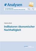 Indikatoren ökonomischer Nachhaltigkeit