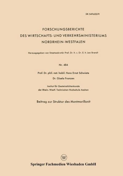 Beitrag zur Struktur des Montmorillonit