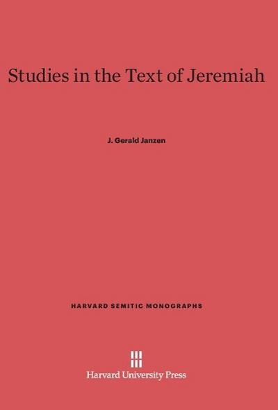 Studies in the Text of Jeremiah