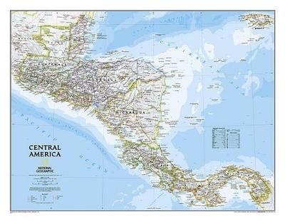 National Geographic Central America Wall Map - Classic (28.75 X 22.25 In)