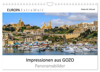 Impressionen aus GOZO - Panoramabilder (Wandkalender 2025 DIN A4 quer), CALVENDO Monatskalender